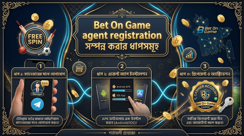 Bet On Game agent registration সম্পন্ন করার ধাপসমূহ