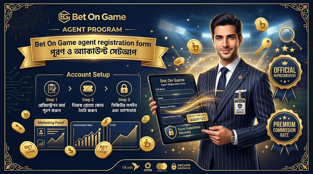 Bet On Game agent registration form পূরণ ও অ্যাকাউন্ট সেটআপ